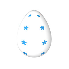 Easter egg. Painted. 3D object. Render. Easter Holiday.