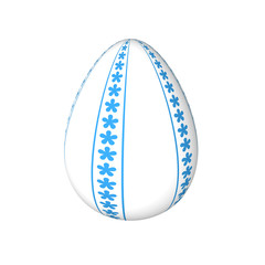 Easter egg. Painted. 3D object. Render. Easter Holiday.