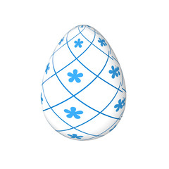 Easter egg. Painted. 3D object. Render. Easter Holiday.
