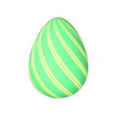 Easter egg. Painted. 3D object. Render. Easter Holiday.