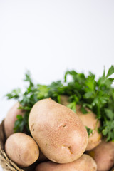 Sweet oraganic potato background