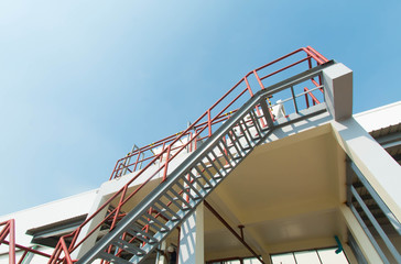 External staircase made of metal
