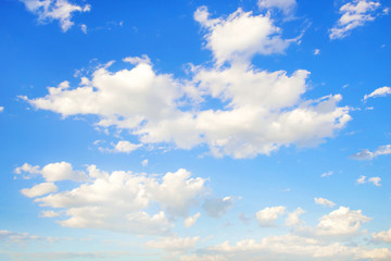 Naklejka na ściany i meble Clear blue sky with cloud - nature background