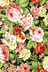 vintage style of tapestry flowers fabric pattern background