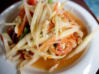 papaya salad Thai cuisine spicy delicious
