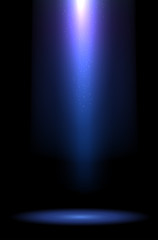 Rays of blue light on dark background