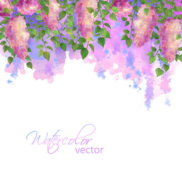 Vector Watercolor Spring