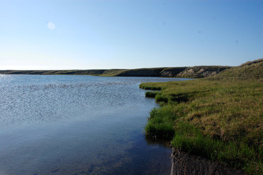 Tundra lake at Ayon Island Chukotka