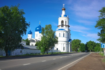 Fototapeta na wymiar Orthodoxy monastery at Bogolyubovo in summer day. Russia