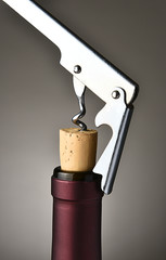 Uncorking Wine Bottle