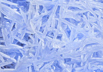 texture patterns of ice crystals closeup