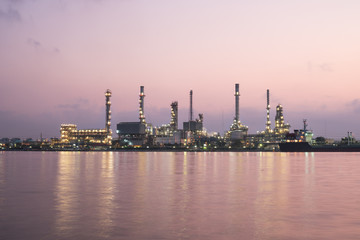 Naklejka premium oil and gas refinery petrochemical factory