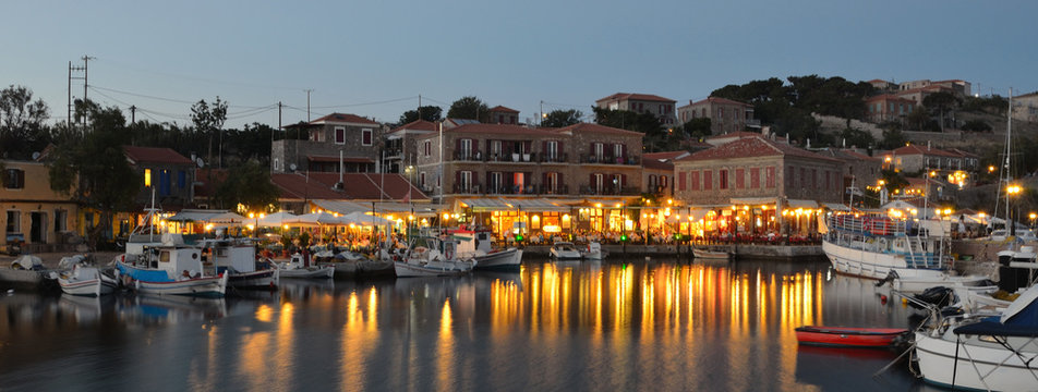  Harbor side restaurants Molyvos Greece