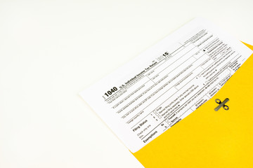Tax Form 1040, Tax Form Details with Light Background