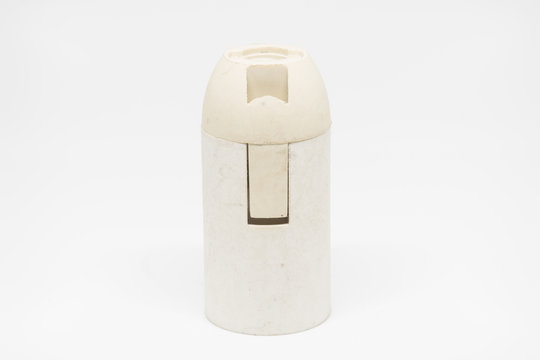 White E14 lamp holder