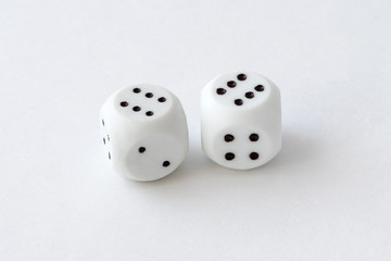 Dice on white background