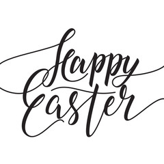 Happy Easter hand drawn greeting card.