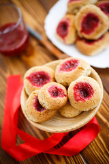 sweet cookies with jam