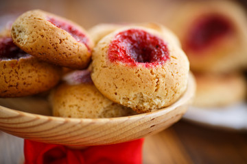 sweet cookies with jam