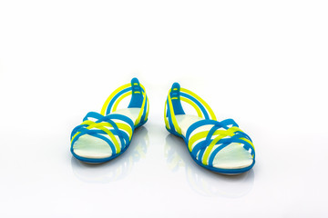 Colorful of Sandals shoes / flip flops.