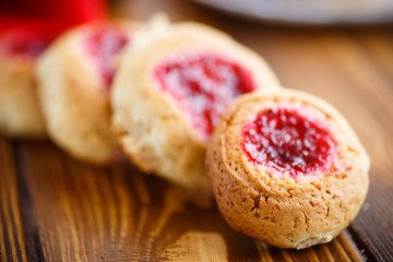 sweet cookies with jam