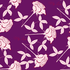 Seamless pattern with pink rose102