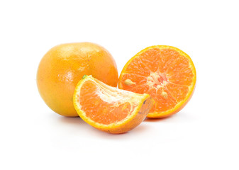 Orange fruit isolated on white background