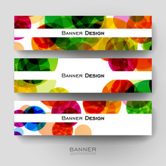 Beautiful banner vector template with abstract background