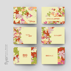 Fototapeta na wymiar floral abstract vector brochure template. Flyer Layout
