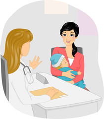 Girls Pediatrician Baby Check Up Instructions