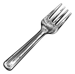 Woodcut Style Fork