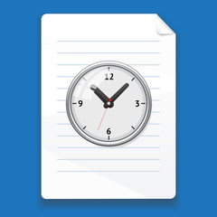 Vector temporary file on a blue background