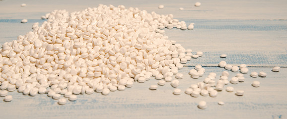 Plastic polymer granules.