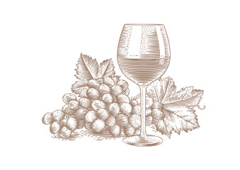 Glass of red wine
