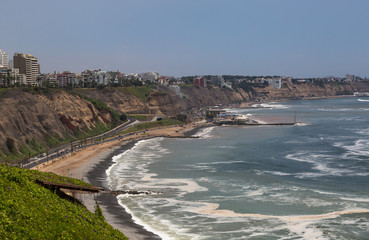 Pacific coast of Lima, Peru
The high cliffs of the Pacific coast in Lima protect the city against tidal waves and tsunami