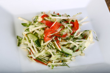 Salat with cabbage and cucmber