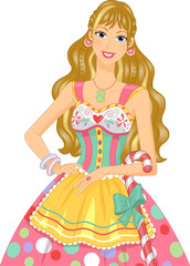 Girl Costume Sweet Candy Dress