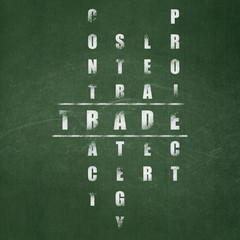 Finance concept: Trade in Crossword Puzzle