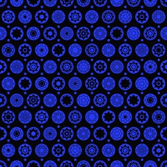 Star and circle seamless vector pattern. 