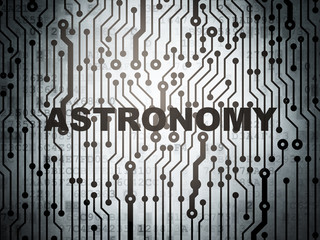 Science concept: circuit board with Astronomy