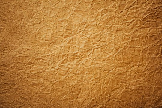 old brown crumpled paper textured background