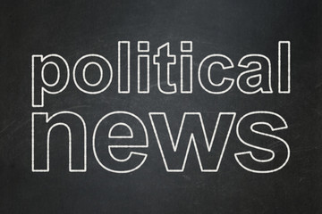 News concept: Political News on chalkboard background