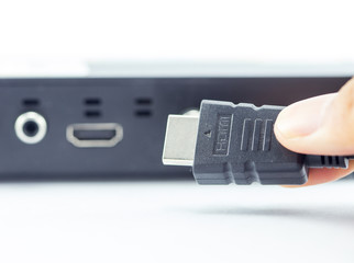 hdmi cable isolated on white background