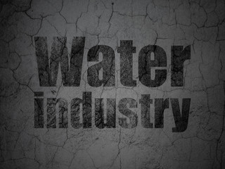 Industry concept: Water Industry on grunge wall background