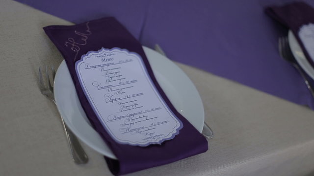 waitress serve table at wedding