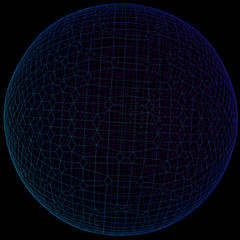 Abstract digital sphere