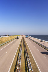 The 'Afsluitdijk' dike in The Netherlands
