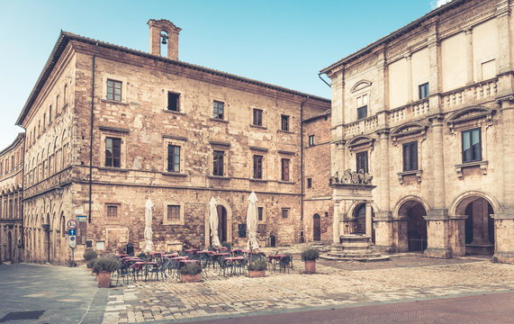 Piazza Grande In Montepulciano, Italy