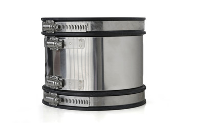 Flexible couplings on white background