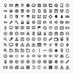 Large set of universal icons